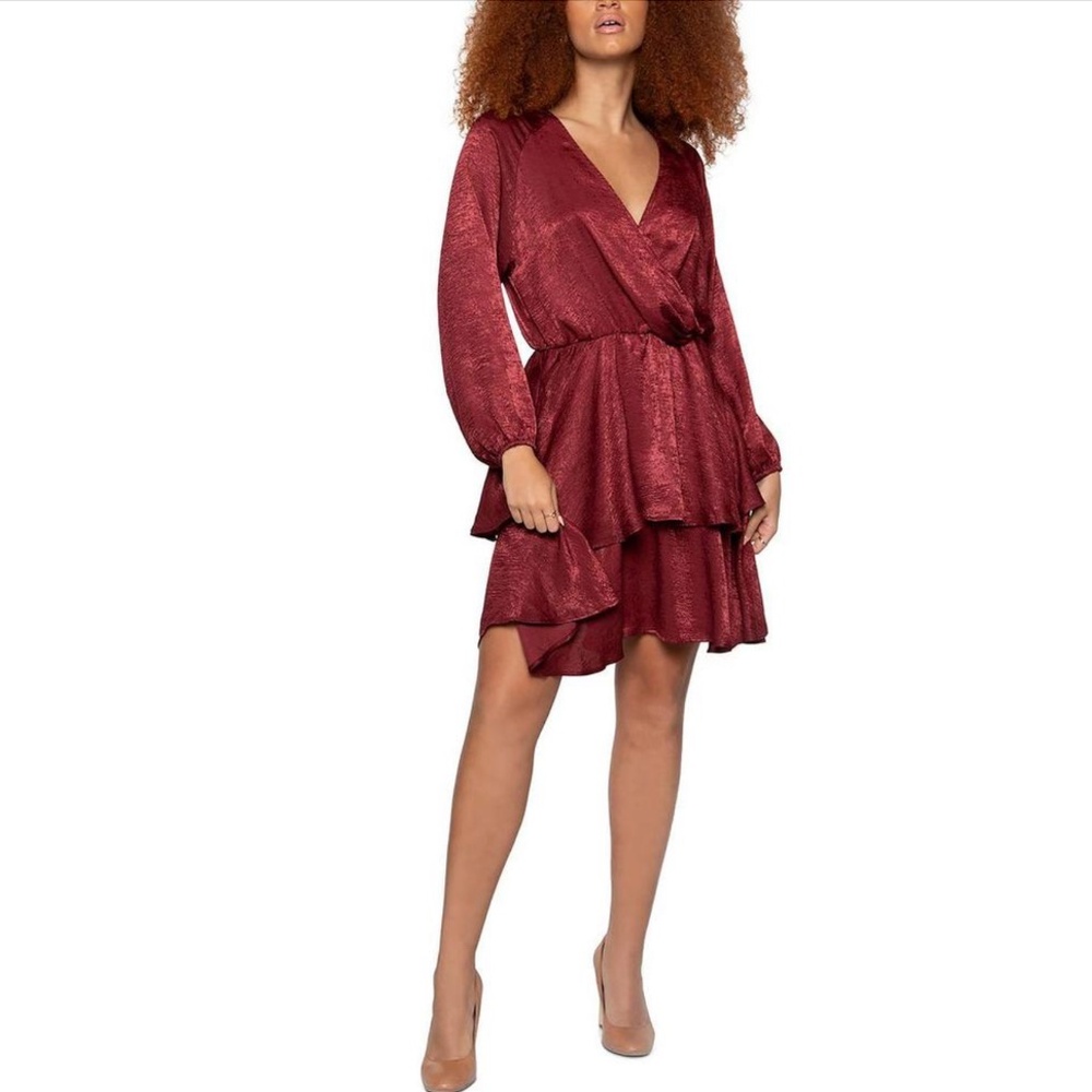BLACK TAPE:  Surplice Tie Wrap Dress (NWT)